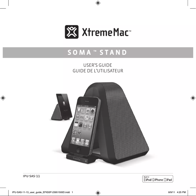 Page 1 de la notice Manuel utilisateur Xtrememac Soma Stand ipu-sas-11