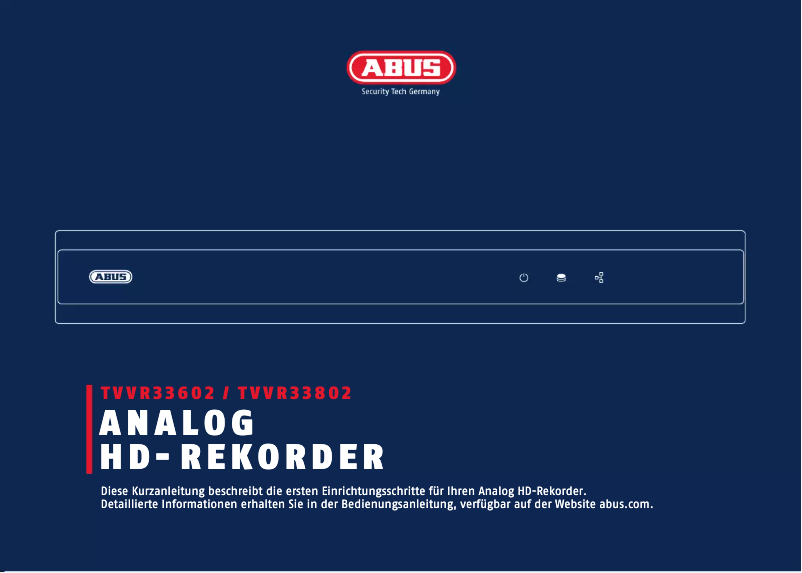 Image de la première page du manuel de l'appareil TVVR33602