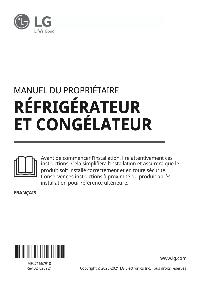 Image de la première page du manuel de l'appareil GR-X39FMKBL