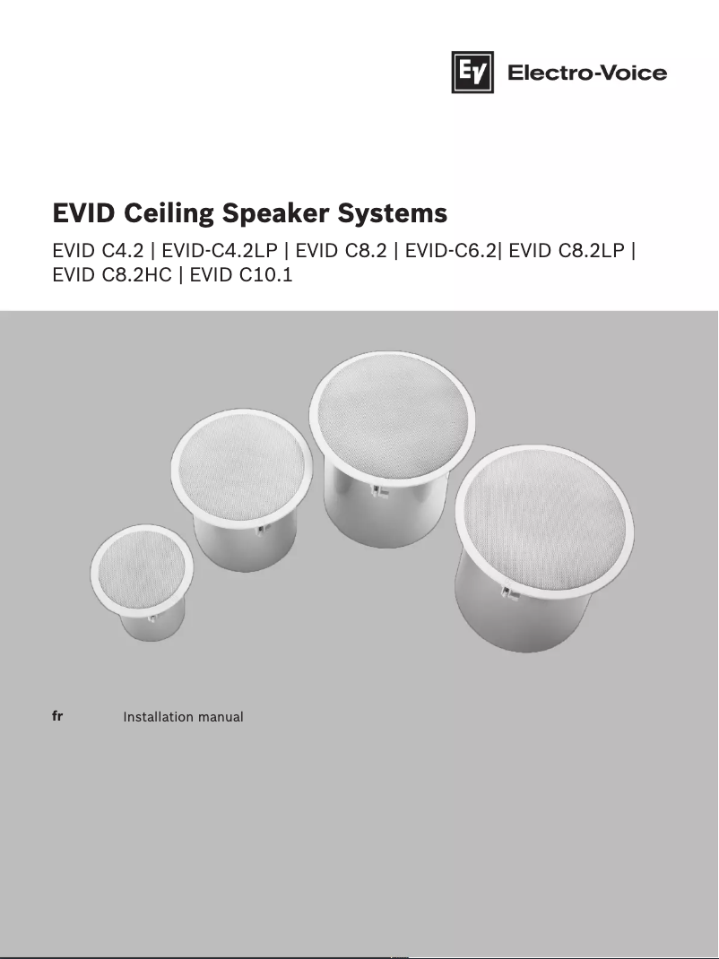 Page n°1 - Guide d'installation Electro-Voice Evid C8.2LP