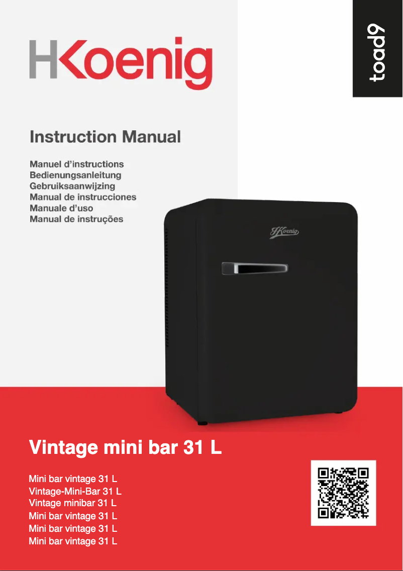 Página 1 del manual Manual de usuario H.Koenig TOAD9