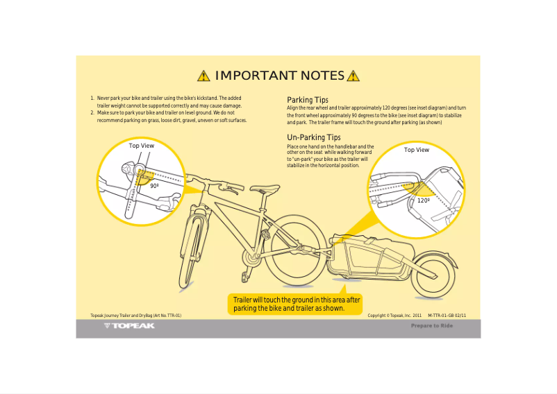 Page 1 de la notice Manuel utilisateur Topeak Journey