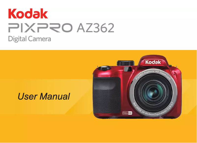 Image de la première page du manuel de l'appareil PIXPRO AZ362