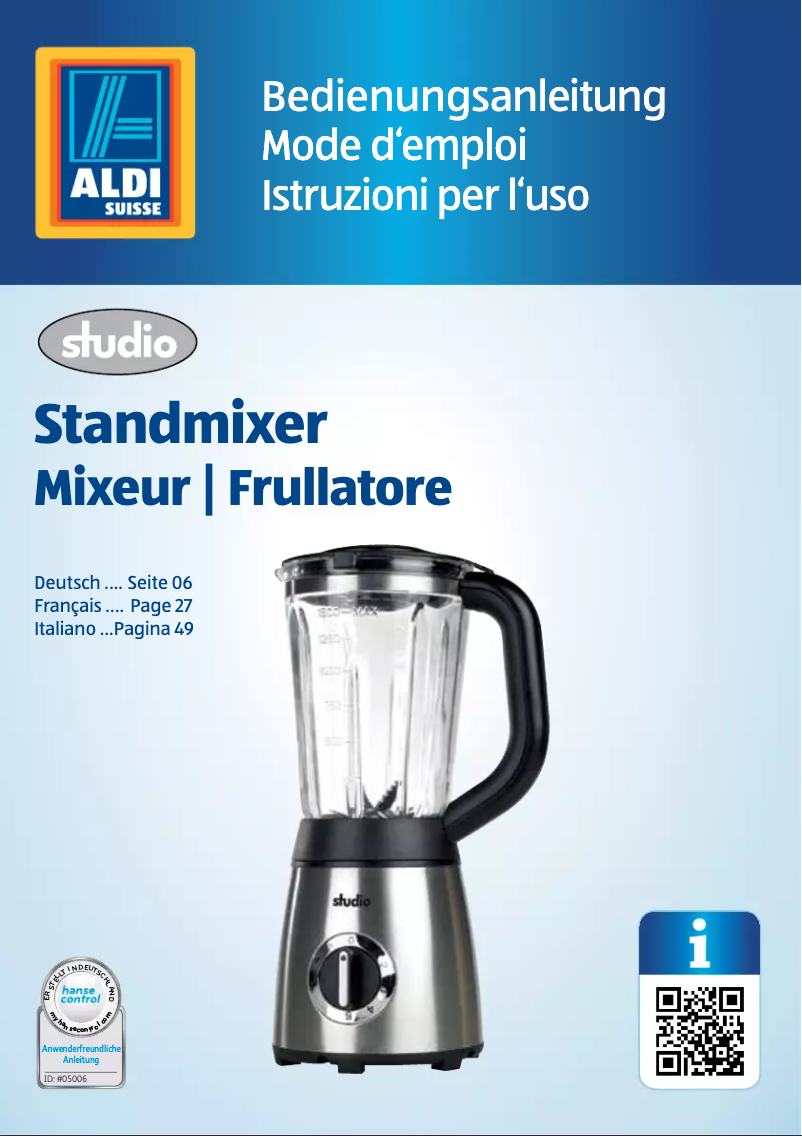 Page n°1 - Manuel utilisateur Studio UM 2015