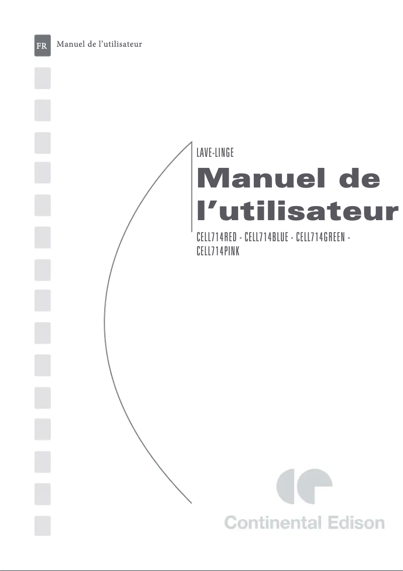 Page 1 de la notice Manuel utilisateur Continental Edison CELL714PINK