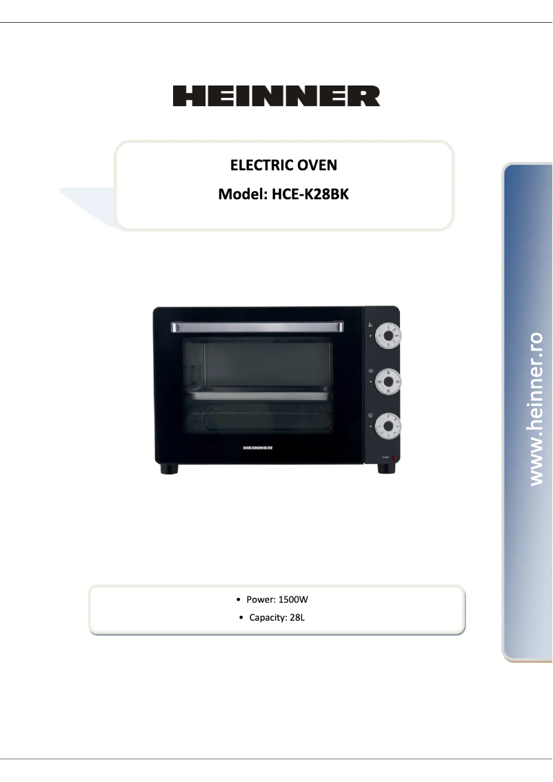 Image de la première page du manuel de l'appareil HCE-K28BK