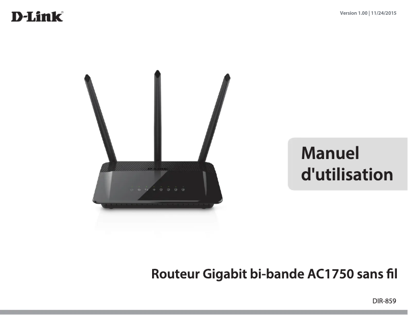 Page 1 de la notice Manuel utilisateur D-Link DIR-859