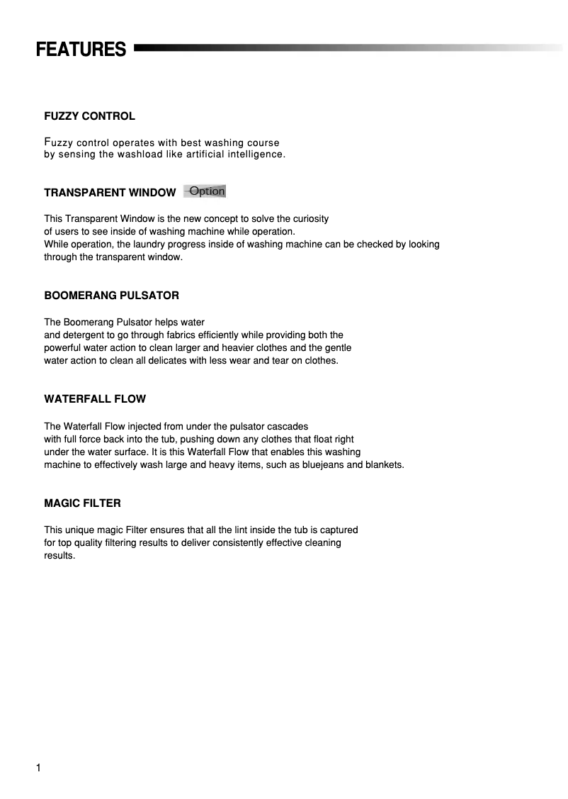 Page 1 de la notice Manuel utilisateur Samsung WA16A3Q1