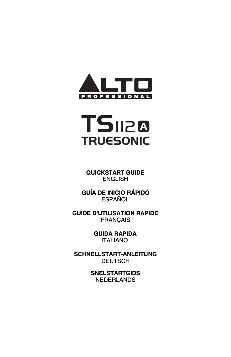 Page 1 de la notice Manuel utilisateur Alto TS-112 A