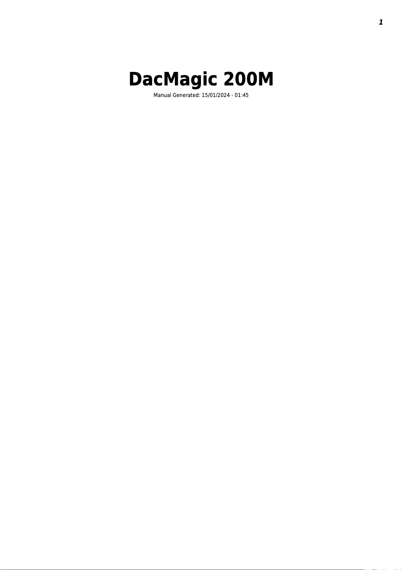 Image de la première page du manuel de l'appareil Alva ST