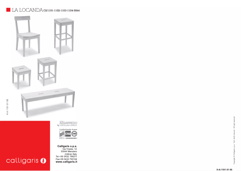 Page n°1 - Manuel utilisateur Calligaris .com La Locanda CS/4056-Q