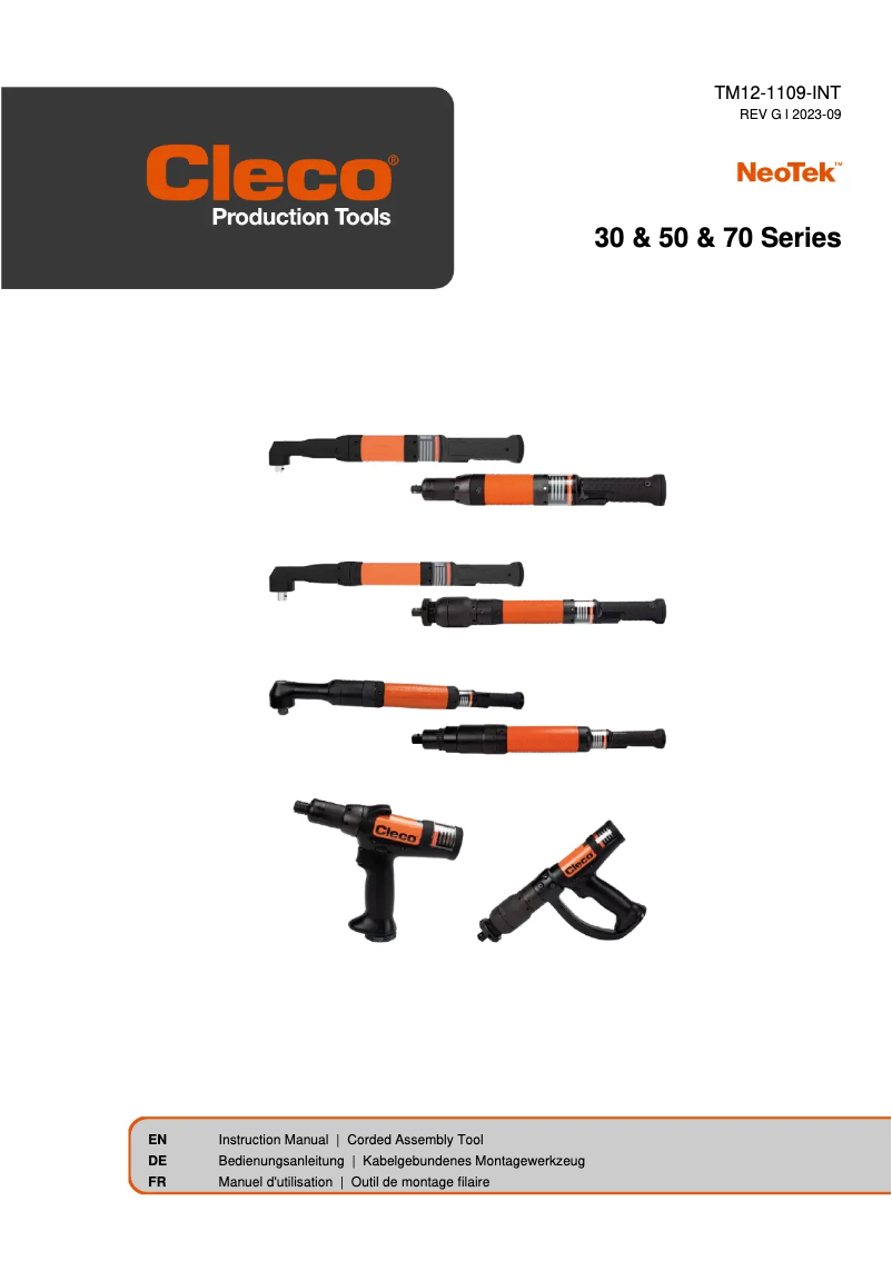 Page n°1 - Manuel utilisateur Cleco 30EAN06EA3