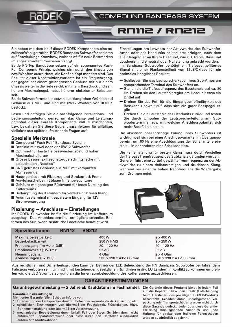 Imagen de la primera página del manual del dispositivo RN112