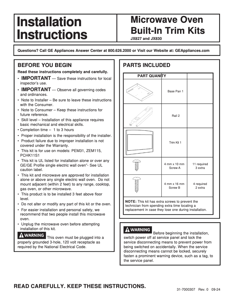 Image de la première page du manuel de l'appareil JX827BMTS