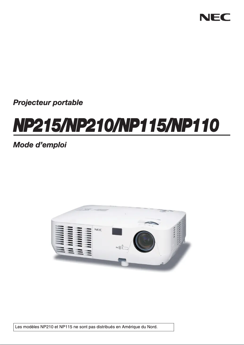 Image de la première page du manuel de l'appareil NP210