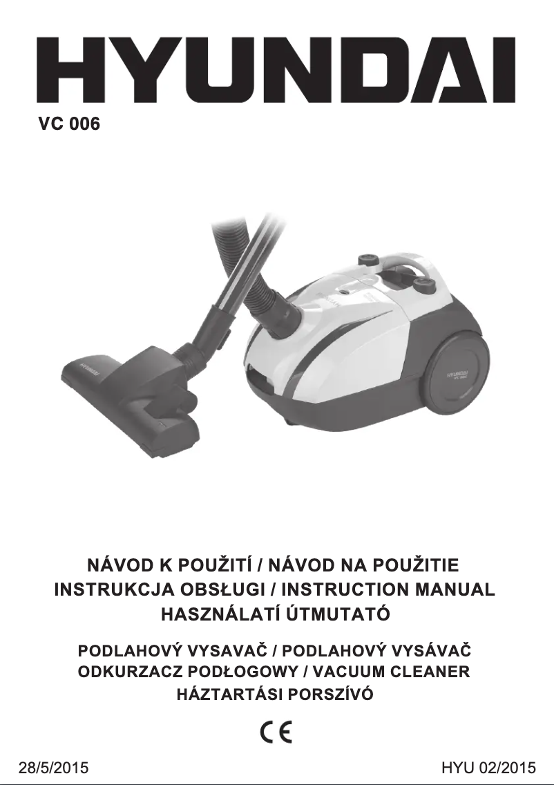 Page 1 de la notice Manuel utilisateur Hyundai VC 006