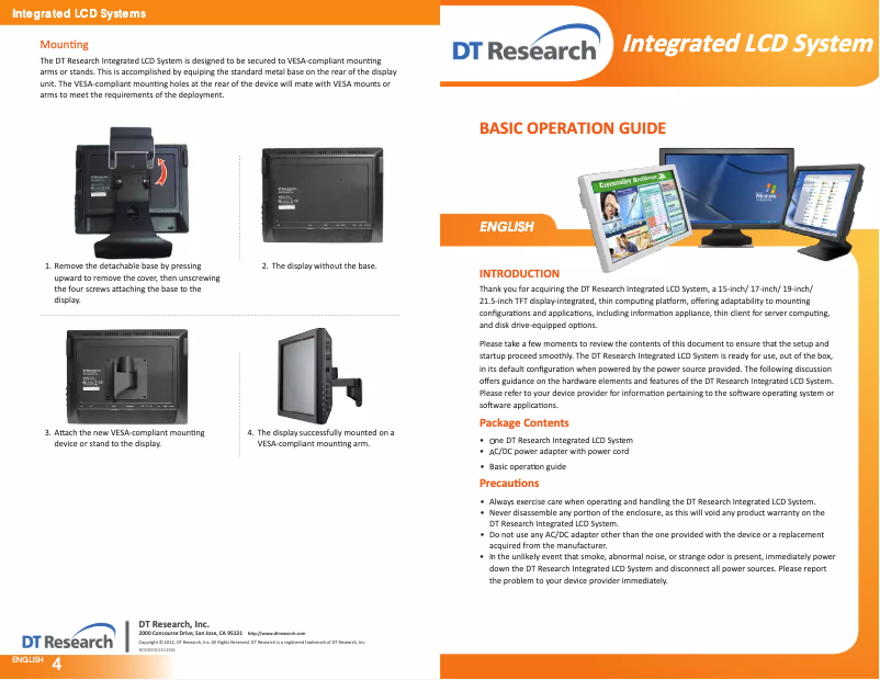 Image de la première page du manuel de l'appareil DT522D