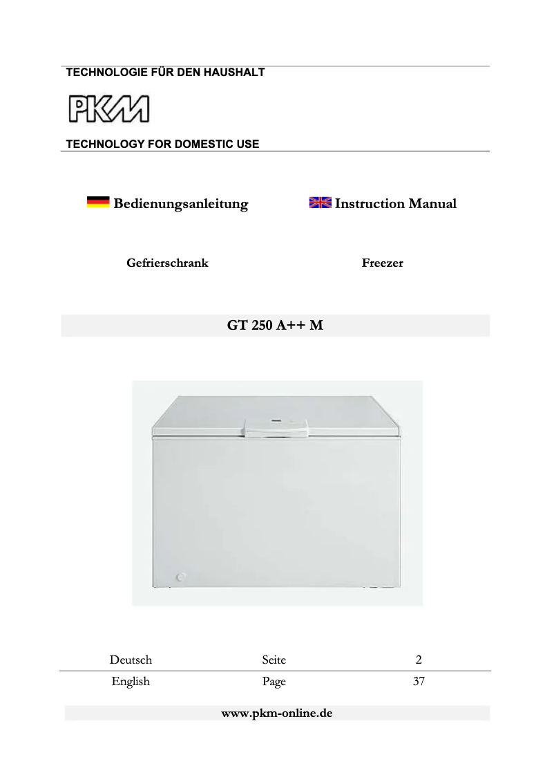 Page 1 de la notice Manuel utilisateur PKM GT 250A++M