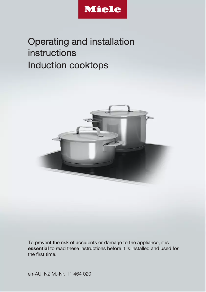 Page n°1 - Manuel utilisateur Miele KMDA 7634 FL