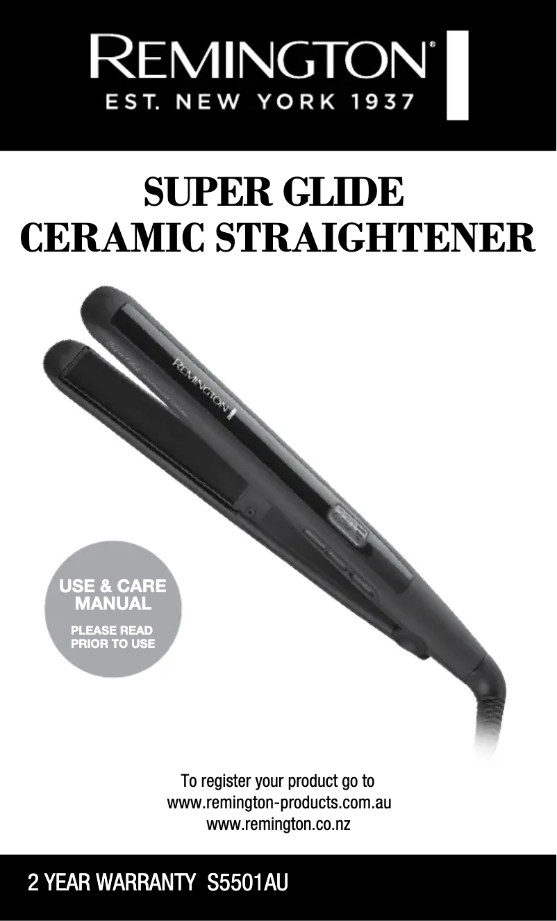 Image de la première page du manuel de l'appareil Super Glide S5501AU