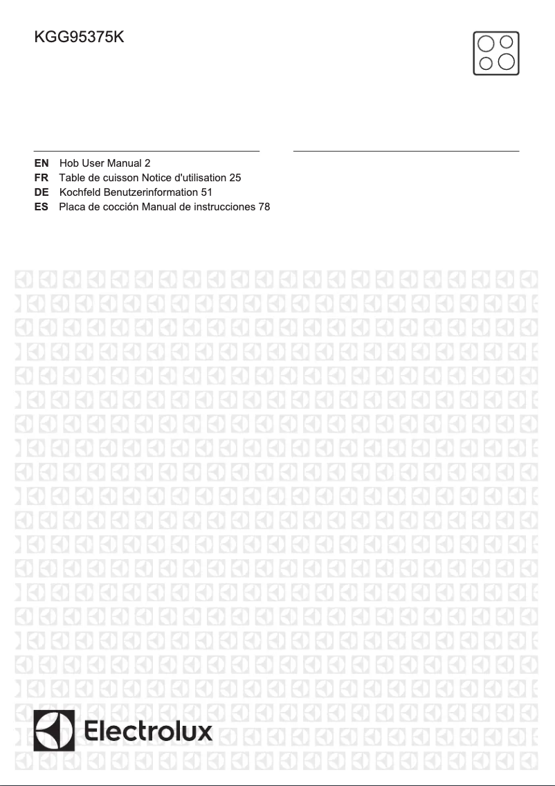 Page 1 de la notice Manuel utilisateur Electrolux KGG95375K