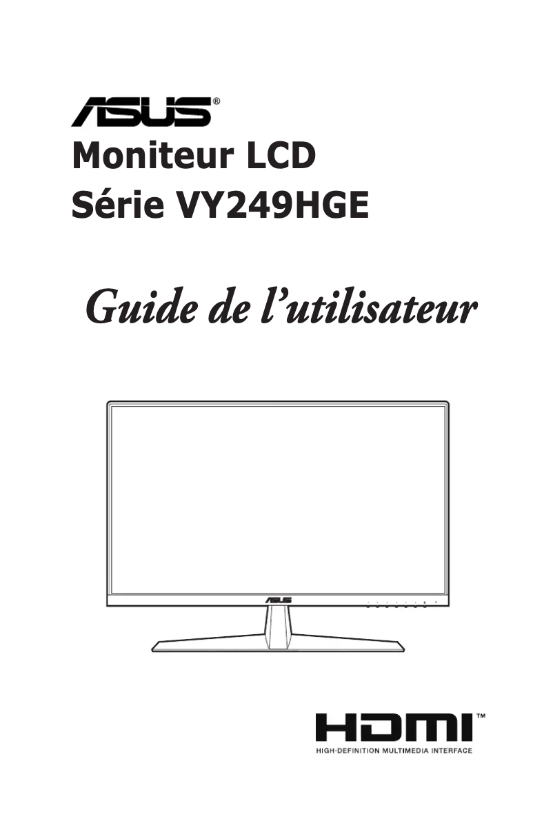 Page n°1 - Manuel utilisateur Asus VY249HGE