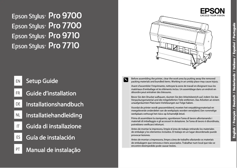 Page n°1 - Manuel utilisateur Epson Stylus Pro 9710