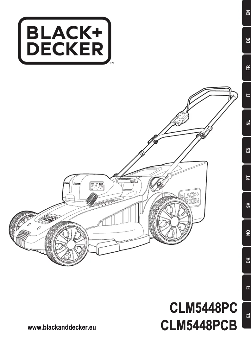 Page 1 de la notice Manuel utilisateur Black & Decker CLM5448PC