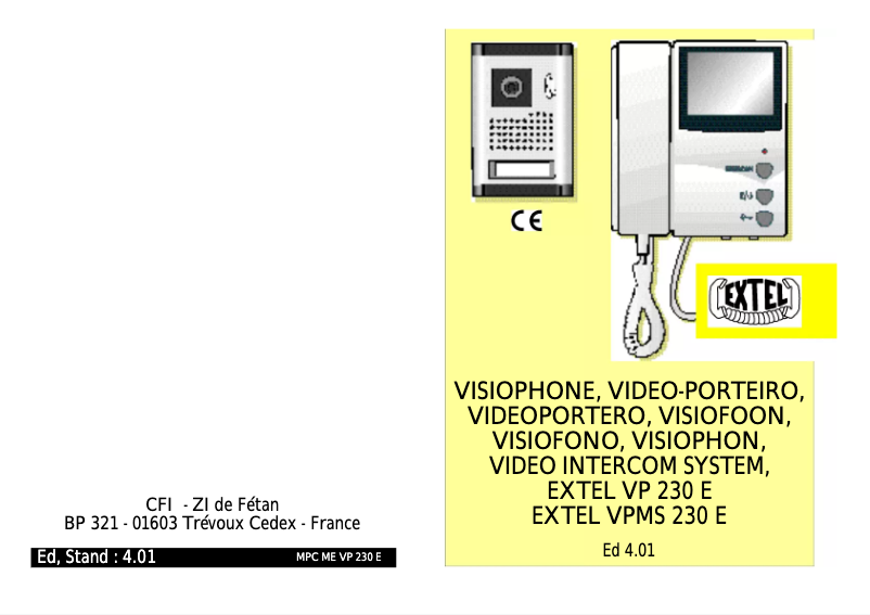 Image de la première page du manuel de l'appareil VPMS 230 E