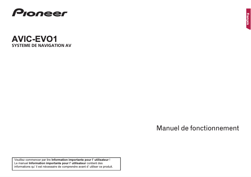 Page n°1 - Manuel utilisateur Pioneer NavGate EVO VW Golf VII