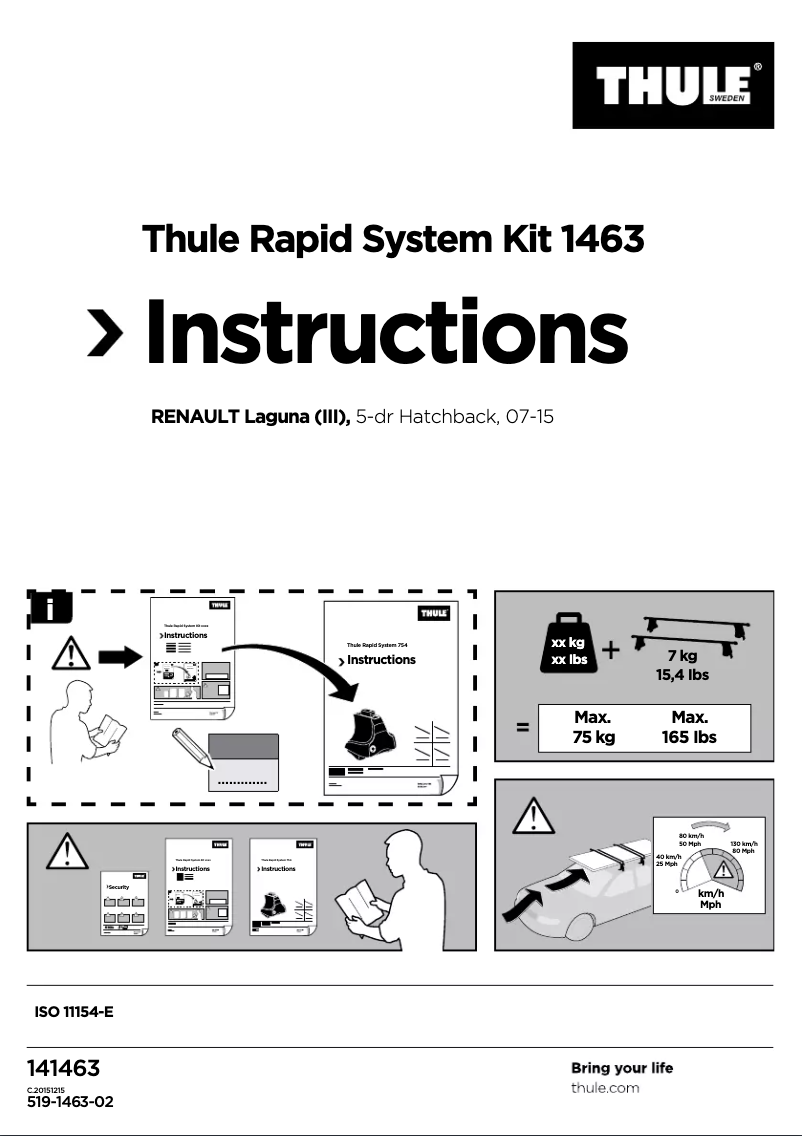 Image de la première page du manuel de l'appareil Rapid System Kit 1463
