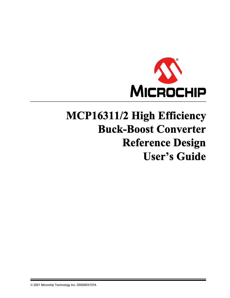 Page 1 de la notice Manuel utilisateur Microchip MCP16312