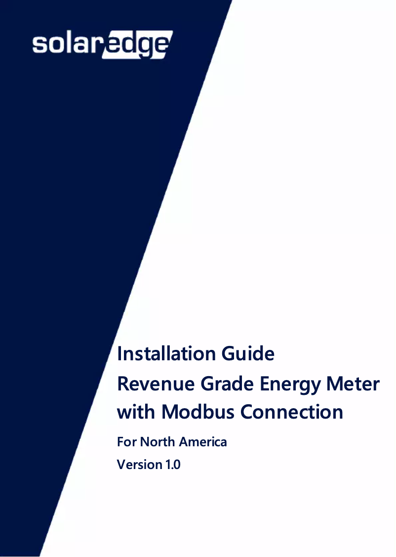 Image de la première page du manuel de l'appareil SE-RGMTR-3D-208V-A