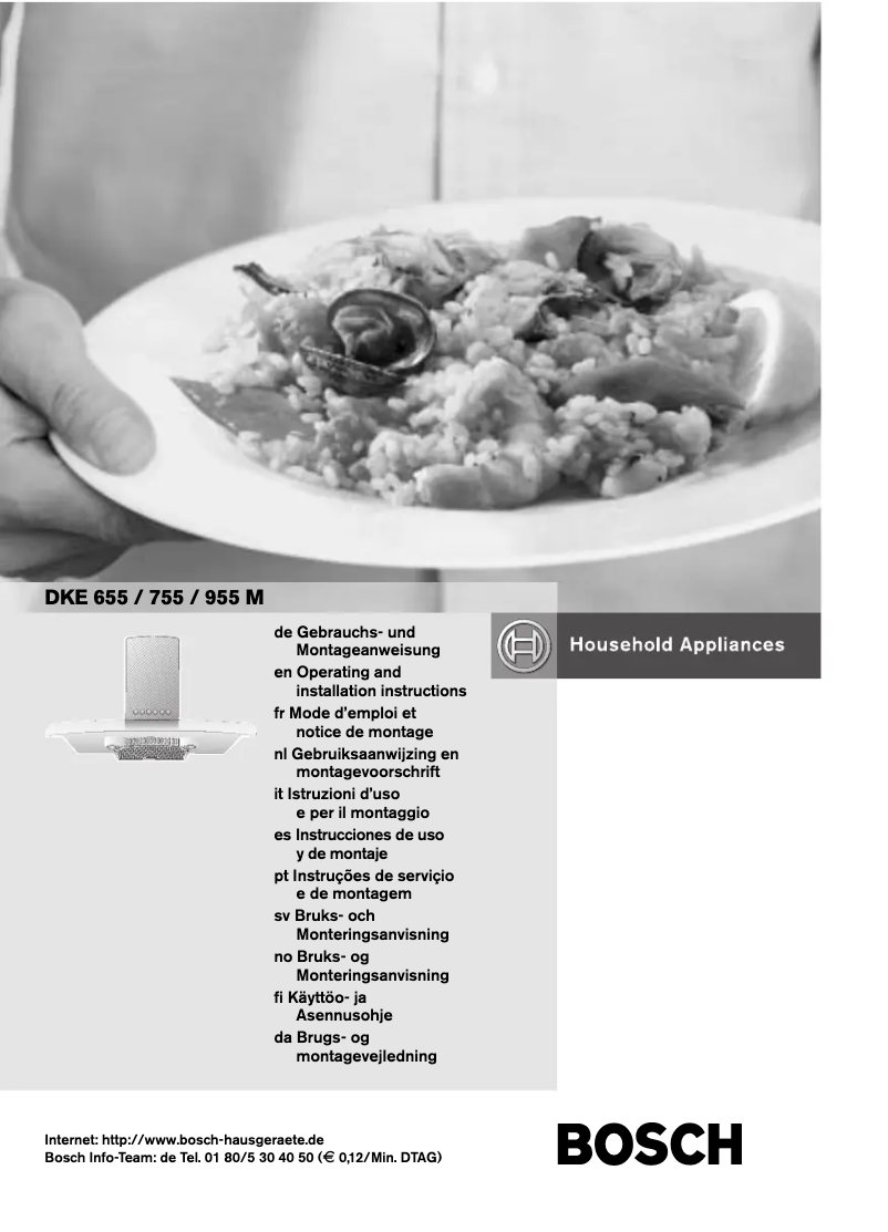 Page 1 de la notice Manuel utilisateur Bosch DKE955M