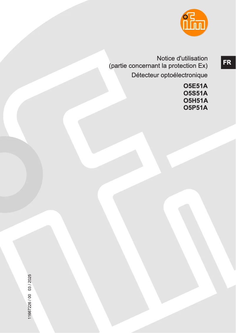 Image de la première page du manuel de l'appareil O5S51A