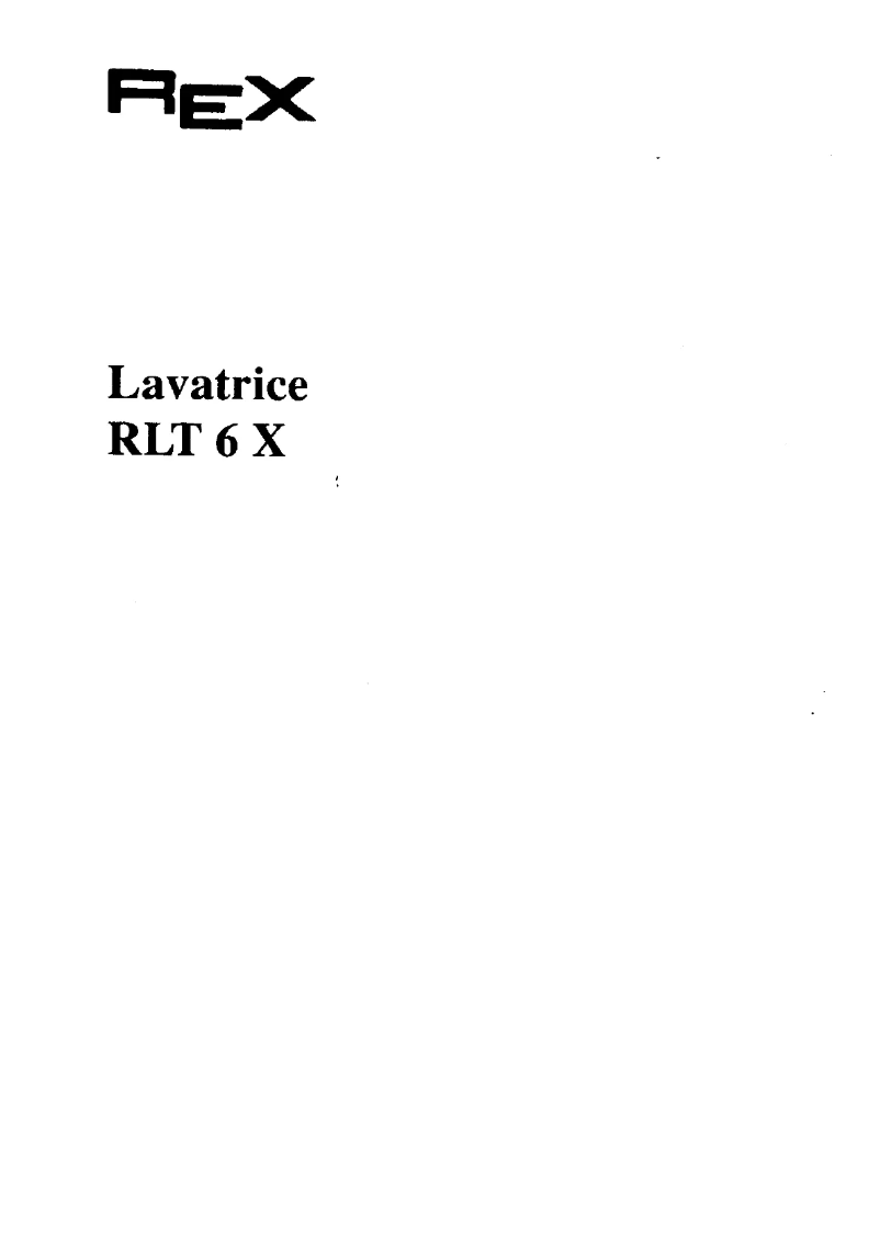 Image de la première page du manuel de l'appareil RLT6X
