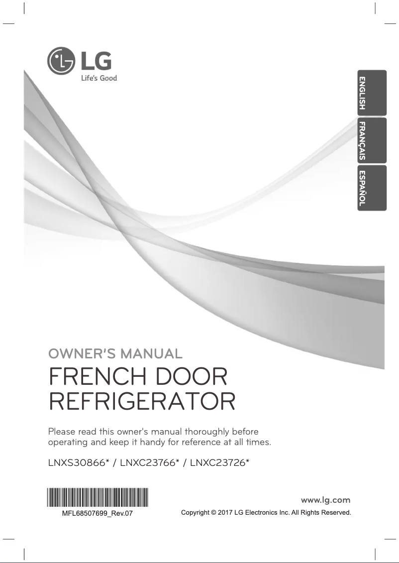 Image de la première page du manuel de l'appareil LNXS30866