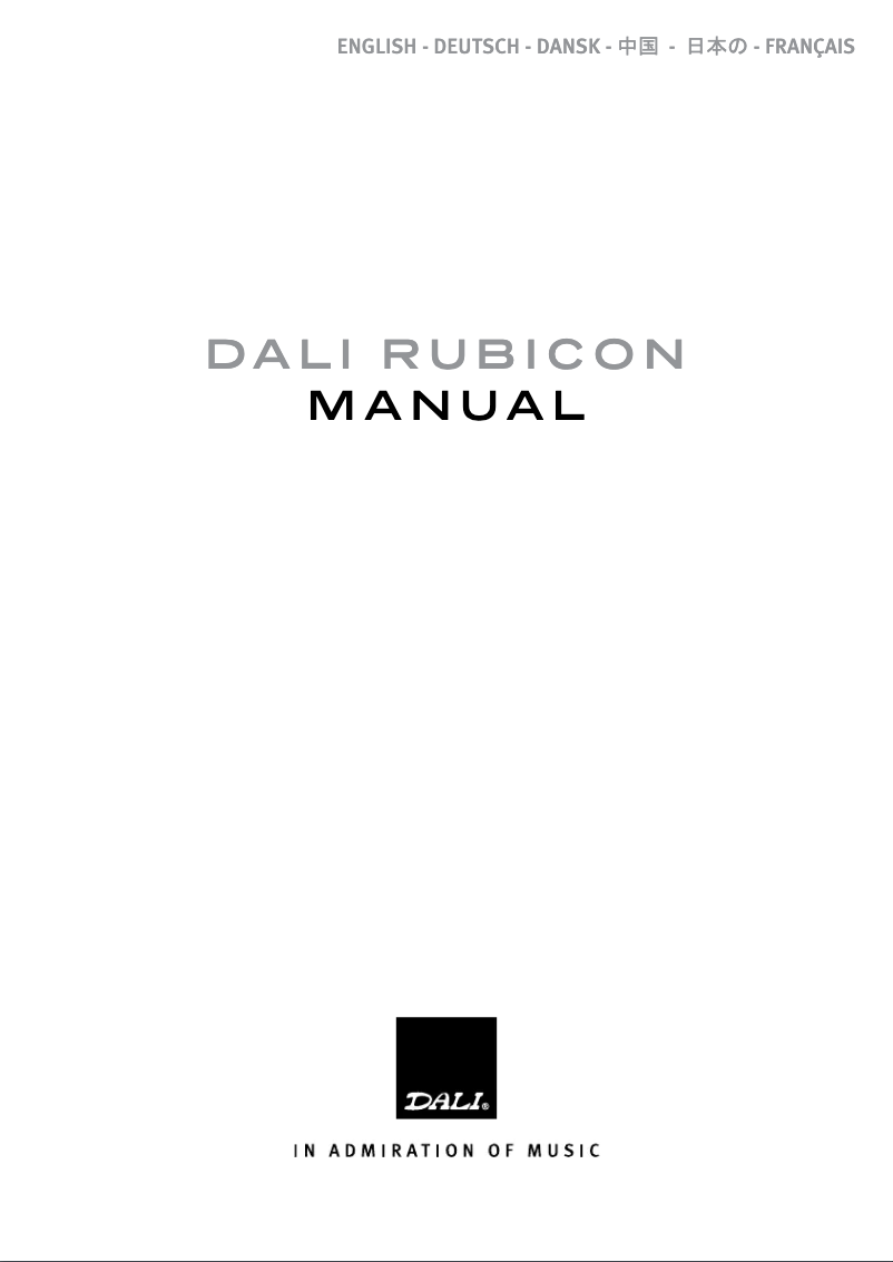 Page n°1 - Manuel utilisateur Dali Rubicon