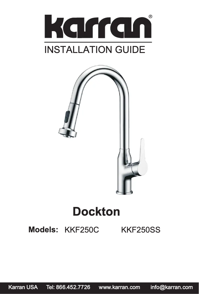 Page n°1 - Manuel utilisateur Karran Dockton KKF250C