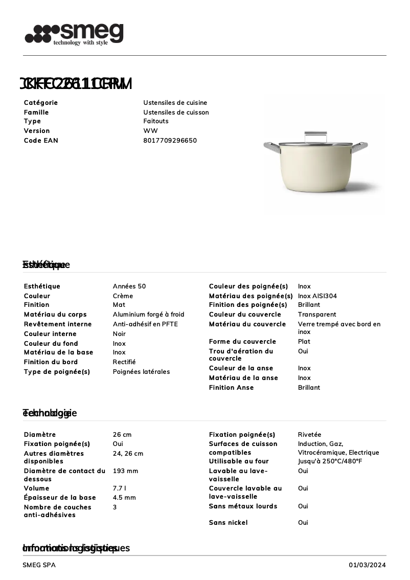 Image de la première page du manuel de l'appareil CKFC2611CRM