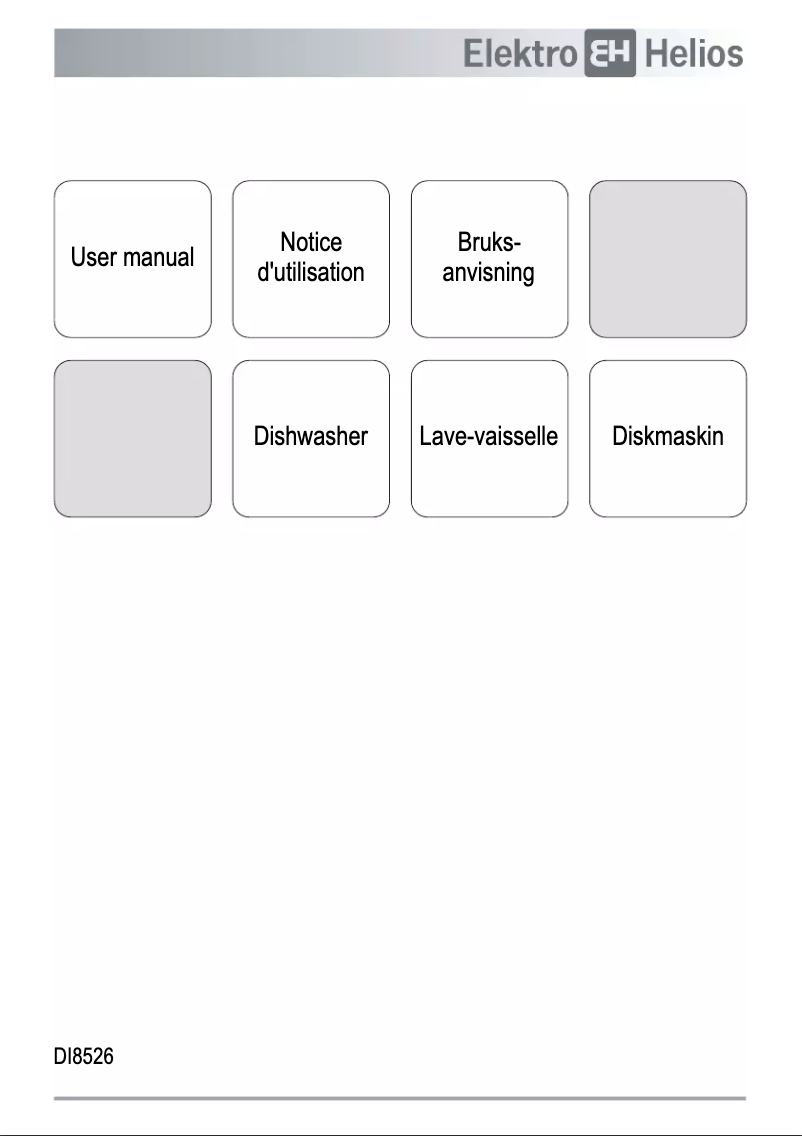 Page n°1 - Manuel utilisateur Elektro Helios DI8526
