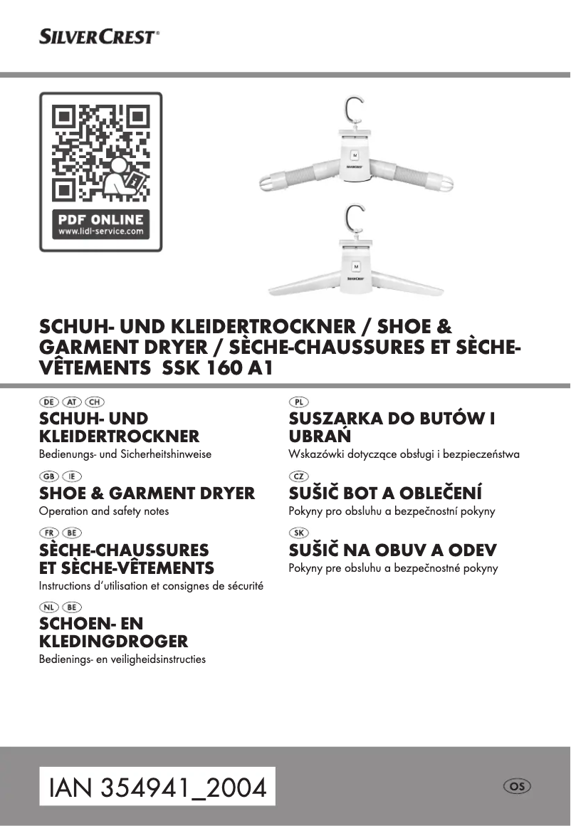 Page 1 de la notice Manuel utilisateur SilverCrest SSK 160 A1
