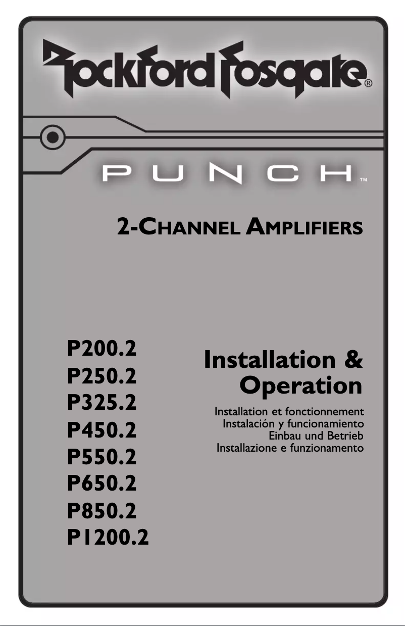 Image de la première page du manuel de l'appareil Punch P1200.2