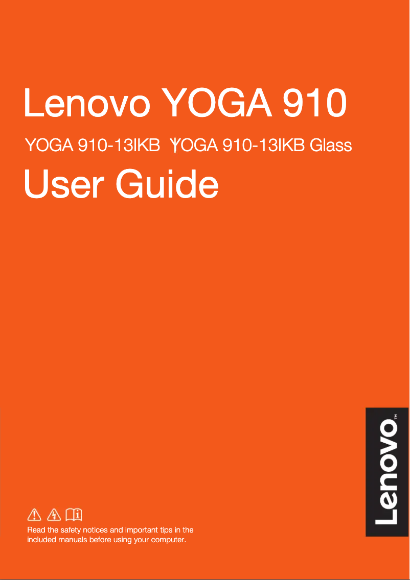 Page n°1 - Manuel utilisateur Lenovo IdeaPad Yoga 910
