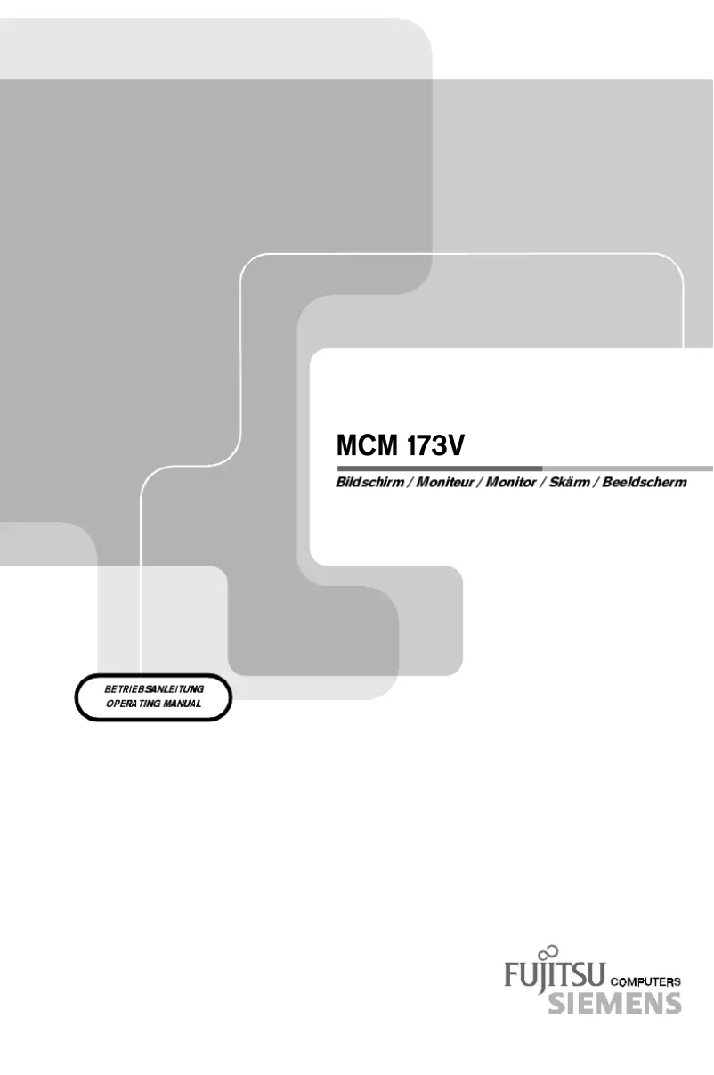 Page n°1 - Manuel utilisateur Fujitsu Siemens MCM 173V