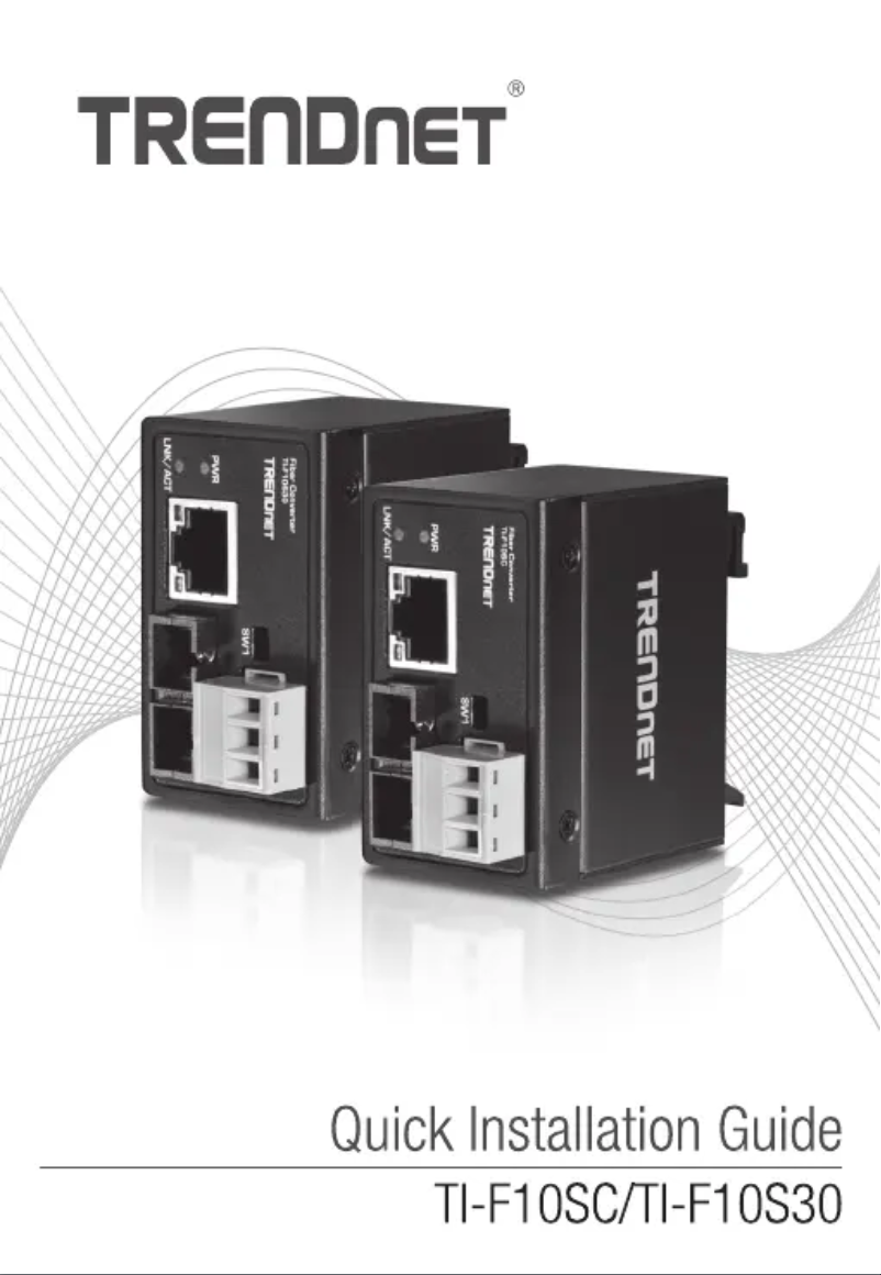 Page n°1 - Manuel utilisateur TRENDnet TI-F10S30