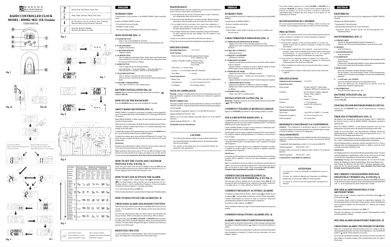 Page 1 de la notice Manuel utilisateur Oregon Scientific RM982