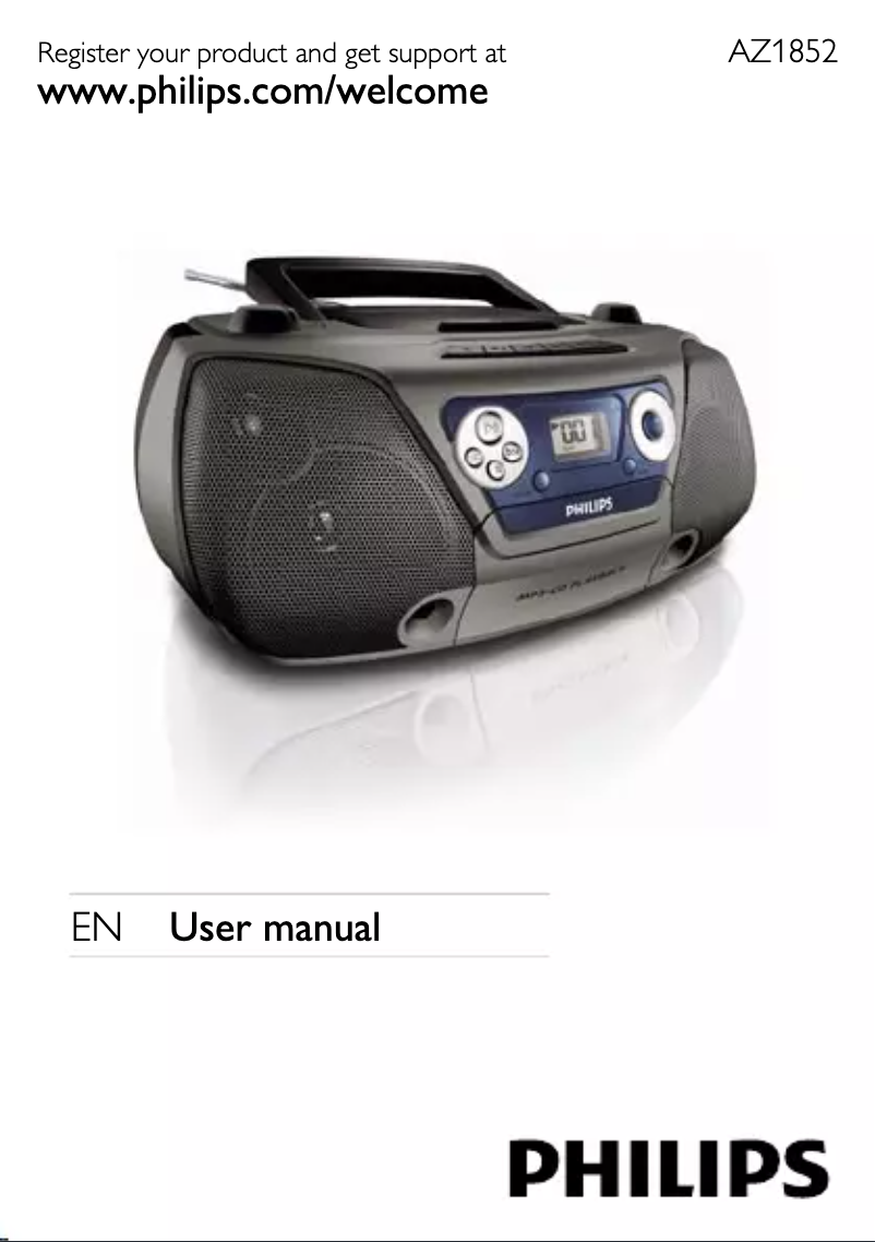 Page 1 de la notice Manuel utilisateur Philips AZ1852