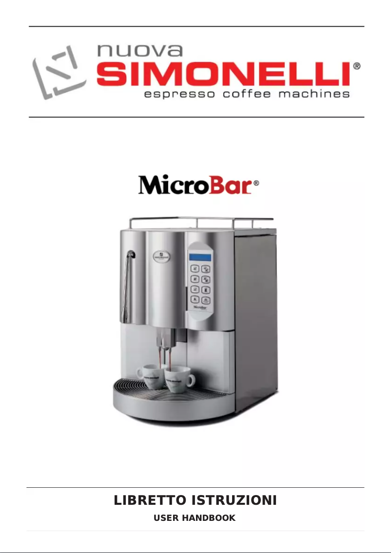 Page 1 de la notice Manuel utilisateur Nuova Simonelli Microbar AD