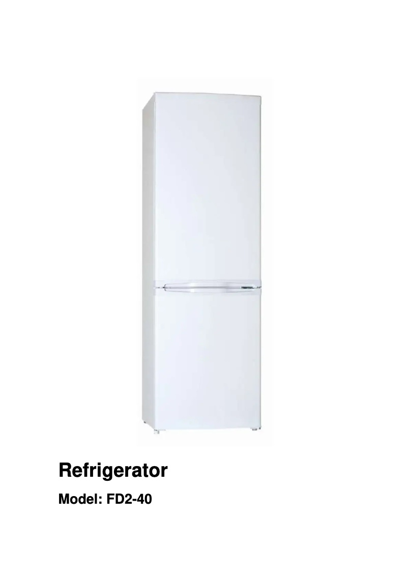 Page 1 de la notice Manuel utilisateur Becken FD2-40